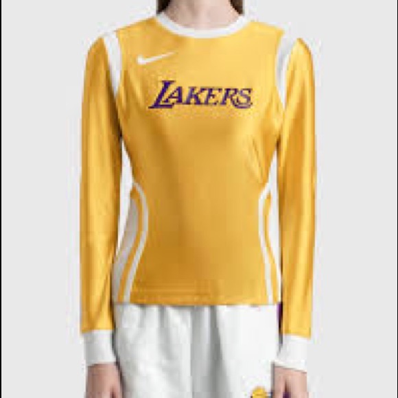 NIKE X AMBUSH NBA COLLECTION LAKERS LONG SLEEVE TOP - Picture 2 of 4